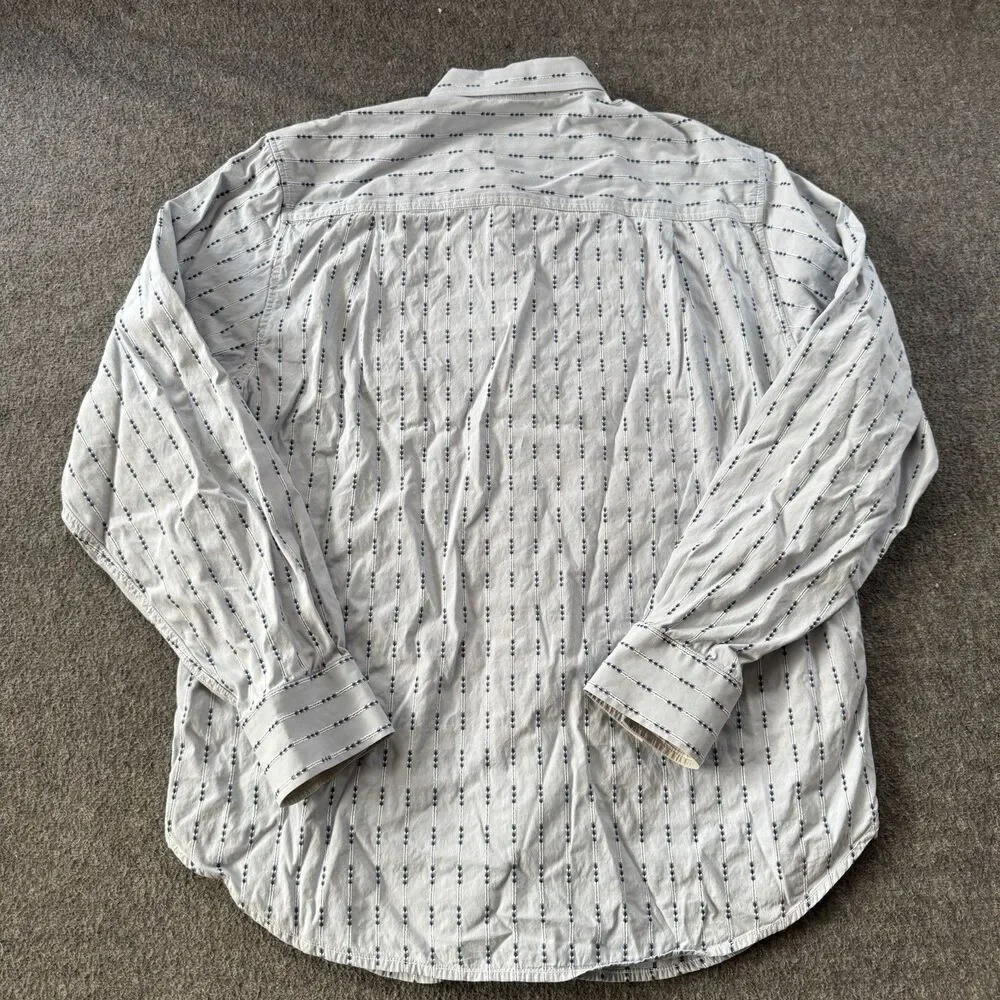 Tommy Bahama Denim Long Sleeve Shirt Mens M Blue Button Down Textured AOP EUC - Picture 3 of 7